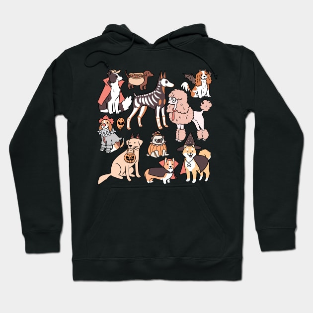 Cute halloween dogs breeds Hoodie by Yarafantasyart